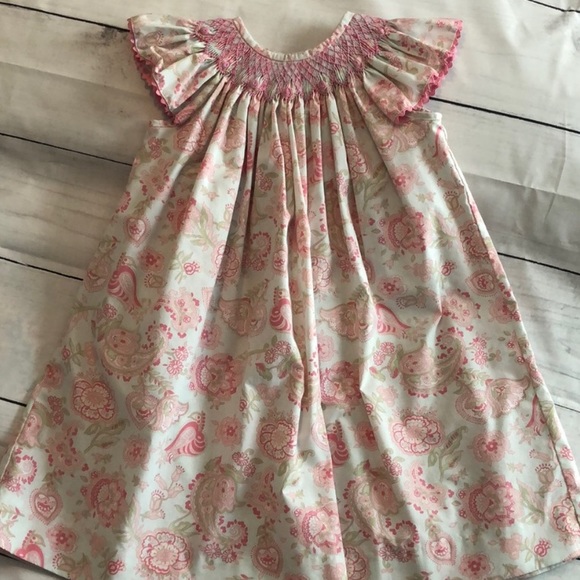 Shrimp and Grits Smocked Dress size 4 - Picture 1 of 6